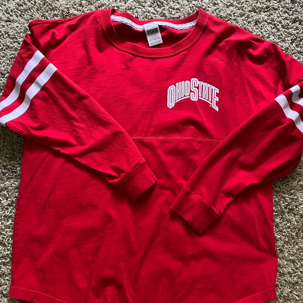 Victoria's Secret Red Long Sleeve Tee